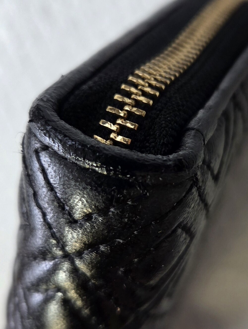 Tory Burch Black Quilted Black Leather Long Wallet from Fleming Collection EUC - Picture 8 of 13